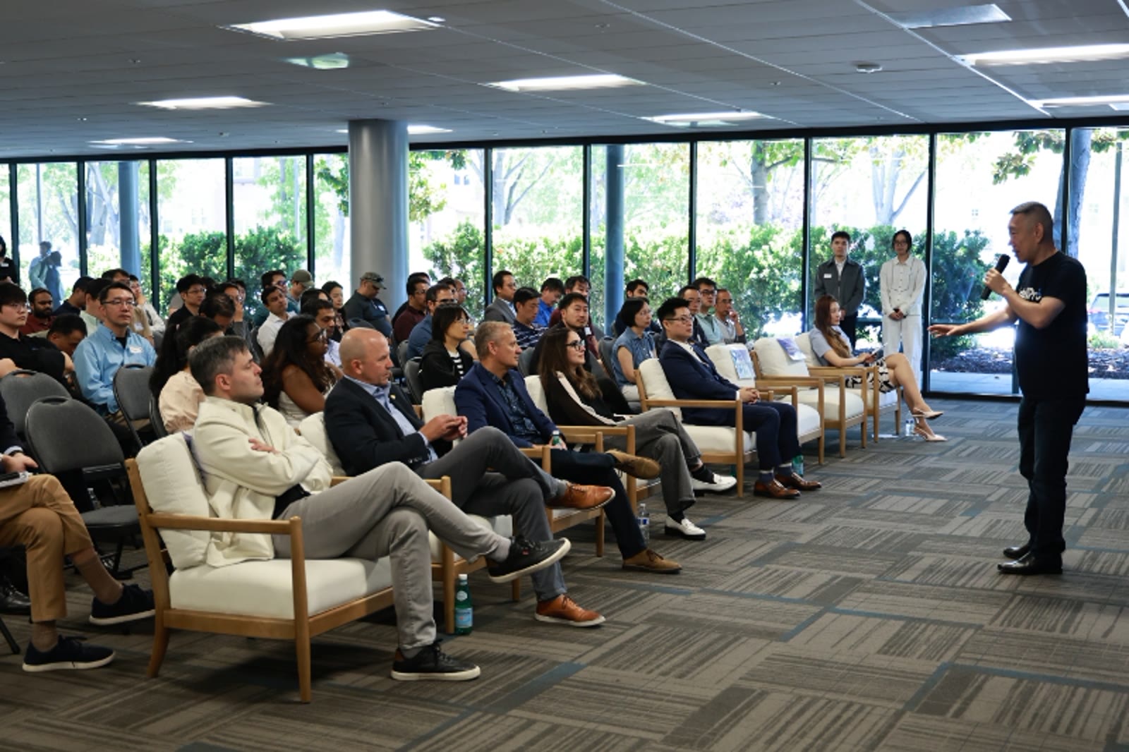 Builders and operators at an AI community event